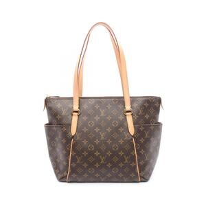 Louis Vuitton Totally Monogram Tote Bag Canvas Leather Brown